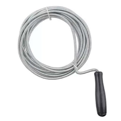 Desentupidor Manual Canos Encanamento Flexível Fio 5m Pia Banheiro Vaso Sanitário Tubulação Calhas S