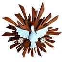 Ver imagem 4 de Divino Espirito Santo Resplendor Artesanal Madeira Maciça