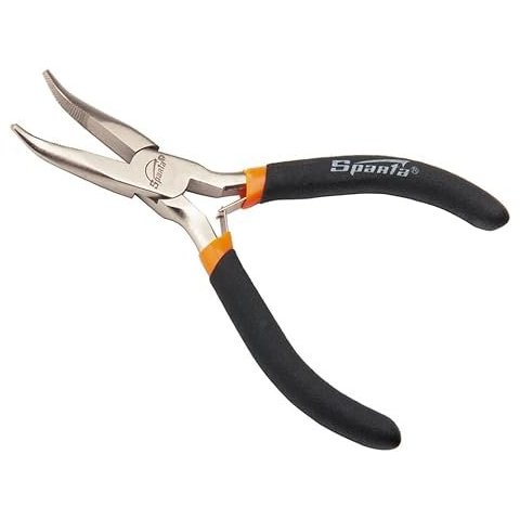Mini Alicate Bico Meia Cana Curvo 5 Polegadas 130 Mm Niquelado