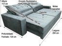 Ver imagem 7 de Sofá Retrátil Reclinável 2,50 m Cinza 330 Baruqui