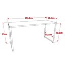 Ver imagem 3 de Mesa De Escritório Office 150cm Prisma C08 Preto Onix