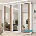 Ver imagem 6 de Guarda Roupa Casal 3 Portas Doha com 3 Espelhos Carraro Branco