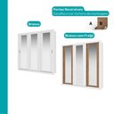Ver mais imagens de Guarda Roupa Casal 3 Portas Doha com 3 Espelhos Carraro Branco