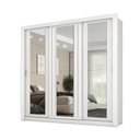Ver imagem 2 de Guarda Roupa Casal 3 Portas Doha com 3 Espelhos Carraro Branco