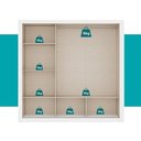 Ver imagem 3 de Guarda Roupa Casal 3 Portas Doha com 3 Espelhos Carraro Branco