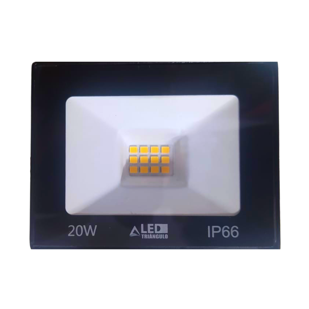 Refletor Led Holofote 20W Bivolt IP66 Amarelo Prova D'agua - 1