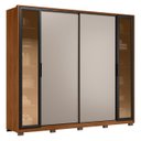Ver imagem 1 de Guarda Roupa Casal 267cm Loreto Flex D02 Nogueira/nude - Mpozenato