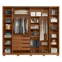 Ver imagem 3 de Guarda Roupa Casal 267cm Loreto Flex D02 Nogueira/nude - Mpozenato