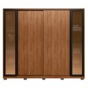 Ver imagem 7 de Guarda Roupa Casal 267cm Loreto Flex D02 Nogueira/nude - Mpozenato