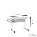 Ver imagem 7 de Mesa de Escritório Reta M90 P15 Tubular sem Gavetas MDP 90cm Cinza Pandin Móveis
