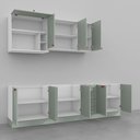 Ver imagem 5 de Cozinha Modulada 6 Peças Sem Tampo 3 Aéreos 3 Balcões CabeCasa MadeiraOriginals
