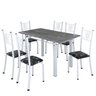 Conjunto de Jantar Mesa 140x75cm Tampo de Granito Topázio com 6 Cadeiras Sara Yescasa - 2