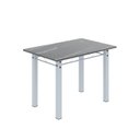 Ver imagem 4 de Conjunto de Jantar Mesa 100x60cm Tampo de Granito Topázio com 4 Cadeiras Sara Yescasa Branco/Preto Floral