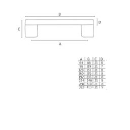 Puxador Liveri Il 950 Dourado Fosco Italy 96mm - 3