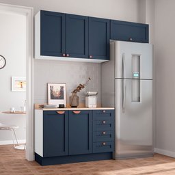 Cozinha Modulada 3 Peças com Tampo 2 Aéreos 1 Balcão CabeCasa MadeiraMadeira - 2