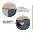 Ver imagem 6 de Cozinha Planejada 3 Peças com Tampo 2 Aéreos 1 Balcão CabeCasa MadeiraOriginals Azul/Branco