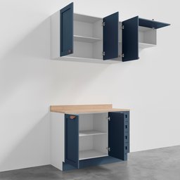 Cozinha Modulada 3 Peças com Tampo 2 Aéreos 1 Balcão CabeCasa MadeiraMadeira - 5