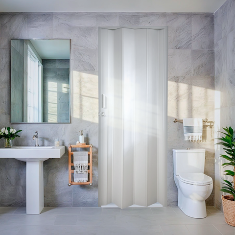 Porta Sanfonada de PVC 210cm x 72cm Pronta Bcf Branco