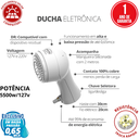Ver imagem 3 de Chuveiro Ducha Eletrônica Potência 5500w/127v Branco Durín
