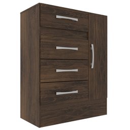 Cômoda Sapateira 4 Gavetas 1 Porta - 2