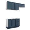 Cozinha Modulada 3 Peças Sem Tampo 2 Aéreos 1 Balcão CabeCasa MadeiraMadeira - 3