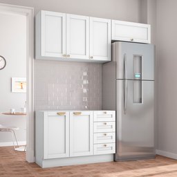 Cozinha Modulada 3 Peças Sem Tampo 2 Aéreos 1 Balcão Arizona CabeCasa MadeiraMadeira - 2