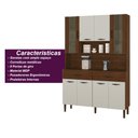 Ver imagem 6 de Armário de Cozinha Compacta 8 Portas 2 Gavetas Golden - Nogueira/off White/cp-ripado