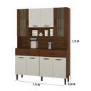 Ver imagem 2 de Armário de Cozinha Compacta 8 Portas 2 Gavetas Golden - Nogueira/off White/cp-ripado