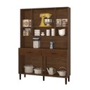 Ver imagem 3 de Armário de Cozinha Compacta 8 Portas 2 Gavetas Golden - Nogueira/off White/cp-ripado