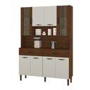 Ver imagem 7 de Armário de Cozinha Compacta 8 Portas 2 Gavetas Golden - Nogueira/off White/cp-ripado