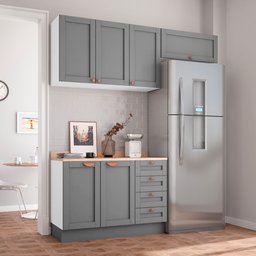 Cozinha Modulada 3 Peças com Tampo 2 Aéreos 1 Balcão Arizona CabeCasa MadeiraMadeira - 2