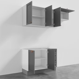 Cozinha Modulada 3 Peças Sem Tampo 2 Aéreos 1 Balcão Arizona CabeCasa MadeiraMadeira - 5