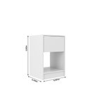 Ver imagem 3 de Mesa de Cabeceira Bravo com Gaveta e Nicho Branco