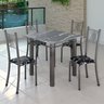 Conjunto de Jantar Mesa 70x70cm Tampo de Granito Topázio com 4 Cadeiras Sara Yescasa - 1