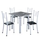 Ver imagem 2 de Conjunto de Jantar Mesa 70x70cm Tampo de Granito Topázio com 4 Cadeiras Sara Yescasa