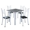 Conjunto de Jantar Mesa 70x70cm Tampo de Granito Topázio com 4 Cadeiras Sara Yescasa - 2