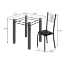 Ver imagem 3 de Conjunto de Jantar Mesa 75x75cm Tampo de Vidro Incolor com 4 Cadeiras Sara Yescasa