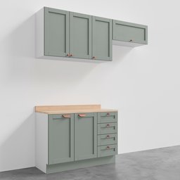 Cozinha Modulada 3 Peças com Tampo 2 Aéreos 1 Balcão Arizona CabeCasa MadeiraMadeira - 3