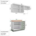 Ver imagem 4 de Cozinha Modulada 3 Peças com Tampo 2 Aéreos 1 Balcão CabeCasa MadeiraOriginals