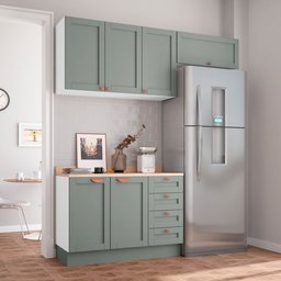 Cozinha Modulada 3 Peças com Tampo 2 Aéreos 1 Balcão Arizona CabeCasa MadeiraMadeira - 2