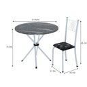 Ver imagem 3 de Conjunto de Jantar Mesa Tampo Redondo de Granito Topázio com 4 Cadeiras Sara Yescasa