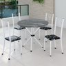Conjunto de Jantar Mesa Tampo Redondo de Granito Topázio com 4 Cadeiras Sara Yescasa - 1