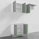 Ver imagem 5 de Cozinha Modulada 3 Peças Sem Tampo 2 Aéreos 1 Balcão CabeCasa MadeiraOriginals