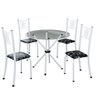Conjunto de Jantar Mesa Tampo Redondo de Vidro Incolor com 4 Cadeiras Sara Yescasa - 2