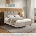 Ver imagem 3 de Kit Cama Box Queen e Cabeceira Estofada Linho Bege Realeza Espresso Móveis