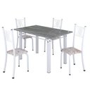 Ver imagem 2 de Conjunto de Jantar Mesa 120x75cm Tampo de Granito Topázio com 4 Cadeiras Sara Yescasa