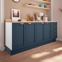 Ver imagem 1 de Cozinha Modulada 2 Peças com Tampo 2 Balcões CabeCasa MadeiraOriginals Azul/Branco