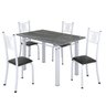 Conjunto de Jantar Mesa 120x75cm Tampo de Granito Topázio com 4 Cadeiras Sara Yescasa - 2