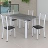 Conjunto de Jantar Mesa 120x75cm Tampo de Granito Topázio com 4 Cadeiras Sara Yescasa - 1