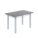 Ver imagem 4 de Conjunto de Jantar Mesa 120x75cm Tampo de Granito Topázio com 4 Cadeiras Sara Yescasa Branco/Preto Liso